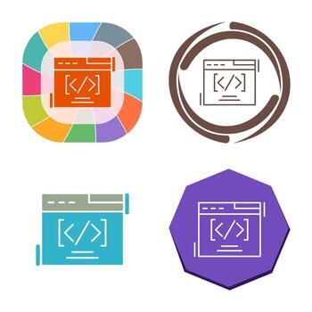 icono de vector de codificación web