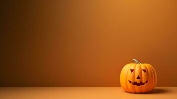 halloween pumpkin background template banner AI Generative photo