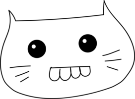 mignonne chat dessin animé sur transparent Contexte. png