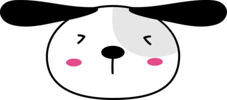 Cute dog cartoon on transparent background. png