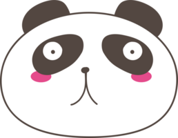 carino panda cartone animato su trasparente sfondo. png
