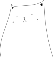 Cute cat cartoon on transparent background. png