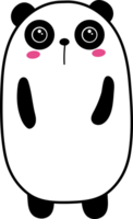 Cute panda cartoon on transparent background. png