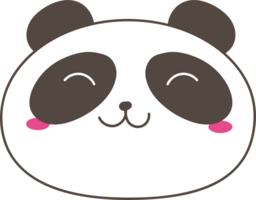 Cute panda cartoon on transparent background. png