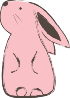 mignonne lapin dessin animé sur transparent Contexte. png