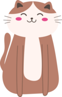 Cute cat cartoon on transparent background. png