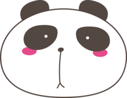 Cute panda cartoon on transparent background. png