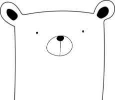 mignonne ours dessin animé sur transparent Contexte. png