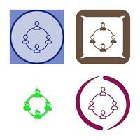 Unique Network Group Vector Icon