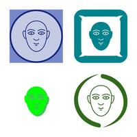 icono de vector de rostro humano