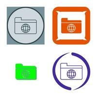 Unique Network Folder Vector Icon