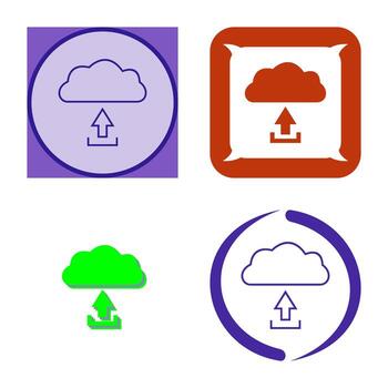 Unique Upload to Cloud Vector Icon