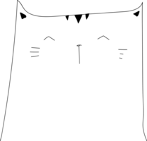 Cute cat cartoon on transparent background. png