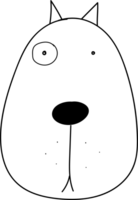 Cute dog cartoon on transparent background. png