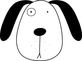 linda perro dibujos animados en transparente antecedentes. png