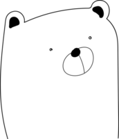 süß Bär Karikatur auf transparent Hintergrund. png