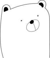 carino orso cartone animato su trasparente sfondo. png