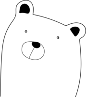 Cute bear cartoon on transparent background. png