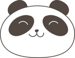 fofa panda desenho animado em transparente fundo. png