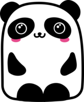 Cute panda cartoon on transparent background. png