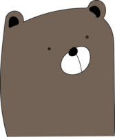 Cute bear cartoon on transparent background. png