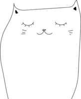 Cute cat cartoon on transparent background. png