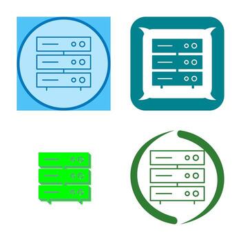 Unique Server Network Vector Icon