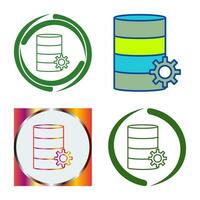 Unique Database Management Vector Icon