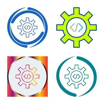 Unique Code Optimization Vector Icon