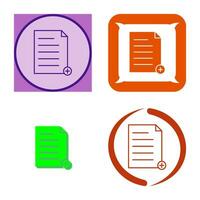 Unique Add File Vector Icon