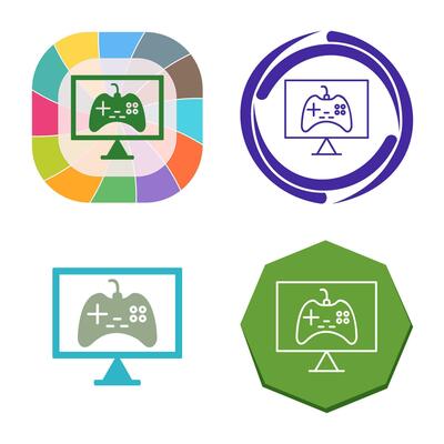 Unique Online Games Vector Icon