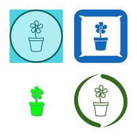 Flower Pot Vector Icon