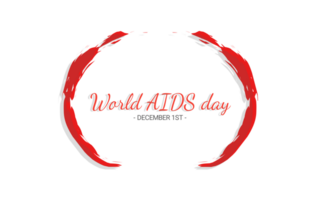 World AIDS day. December 1st. ribbon with aids awareness ribbon. png