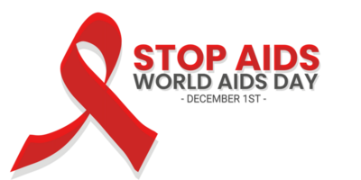 Welt AIDS Tag. Dezember 1. Band mit AIDS Bewusstsein Schleife. png