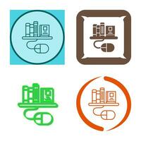 Digital Library Vector Icon