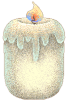 Lit and unlit candle png