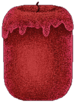 Red candle in pixel png