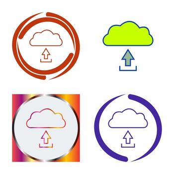 Unique Upload to Cloud Vector Icon