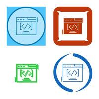 Web Coding Vector Icon