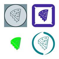 icono de vector de rebanada de pizza