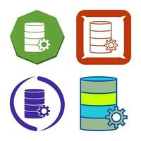 Unique Database Management Vector Icon