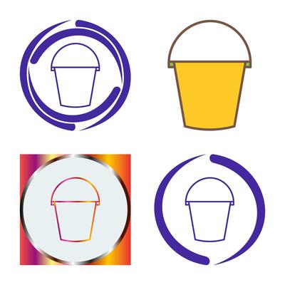 Water Bucket Vector Icon