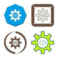 Unique Code Optimization Vector Icon