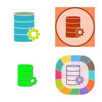 Unique Database Management Vector Icon