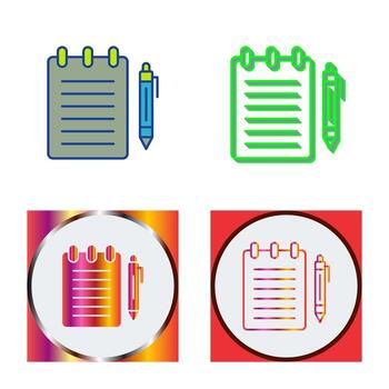 icono de vector de bloc de notas