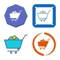 icono de vector de carrito de compras único ii