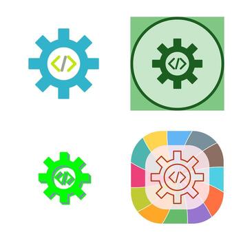Unique Code Optimization Vector Icon