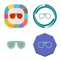 icono de vector de gafas únicas