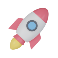Rocket 3D Illustration png