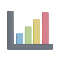 Graph Growth 3D Illustration png